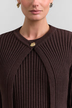 Fringe dress + cardigan