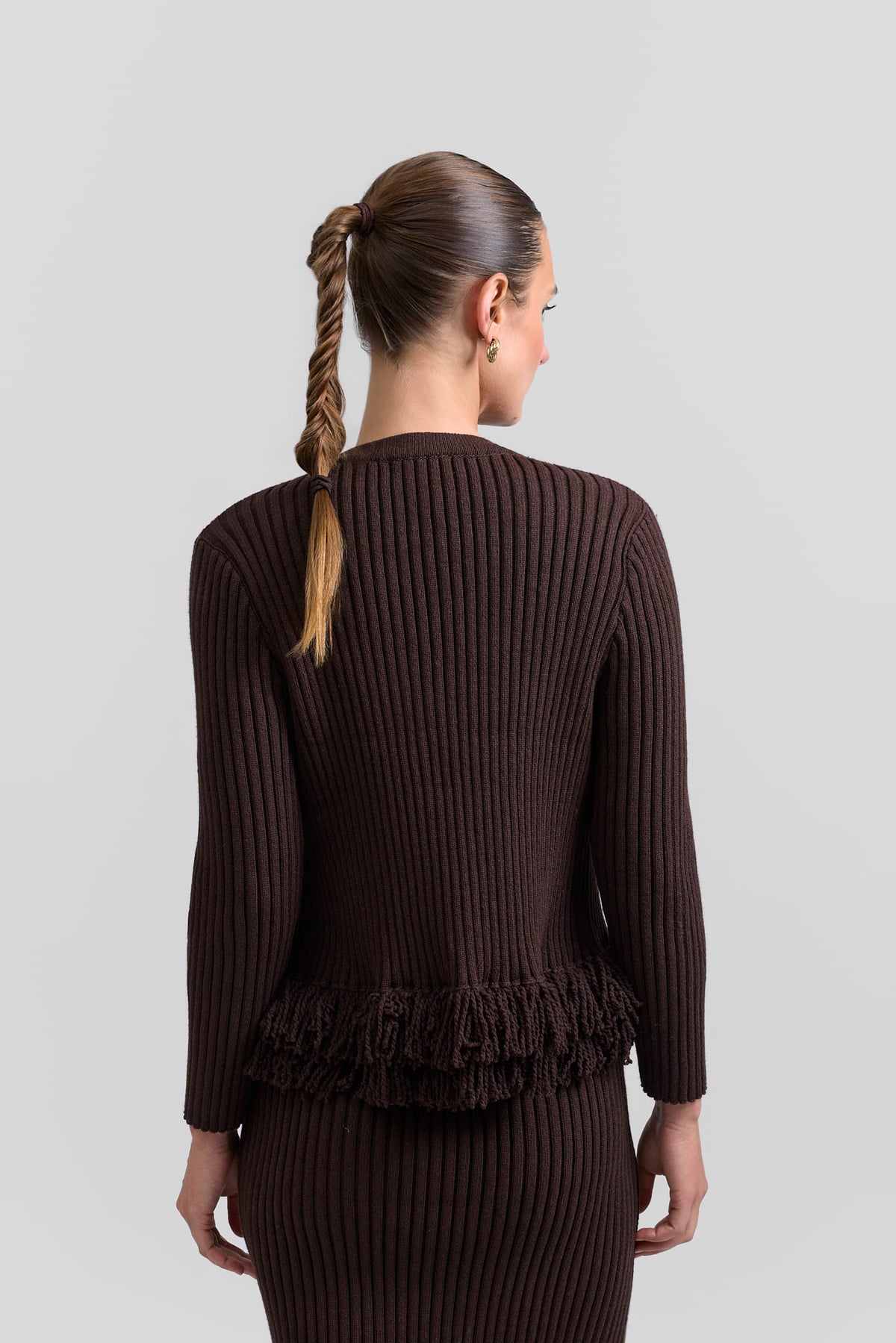 Fringe dress + cardigan