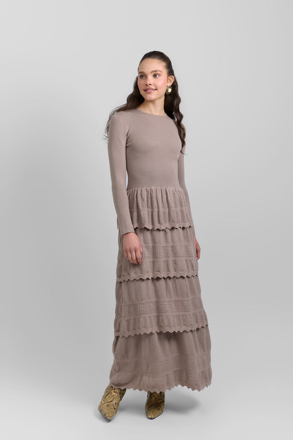 Tiered knit dress