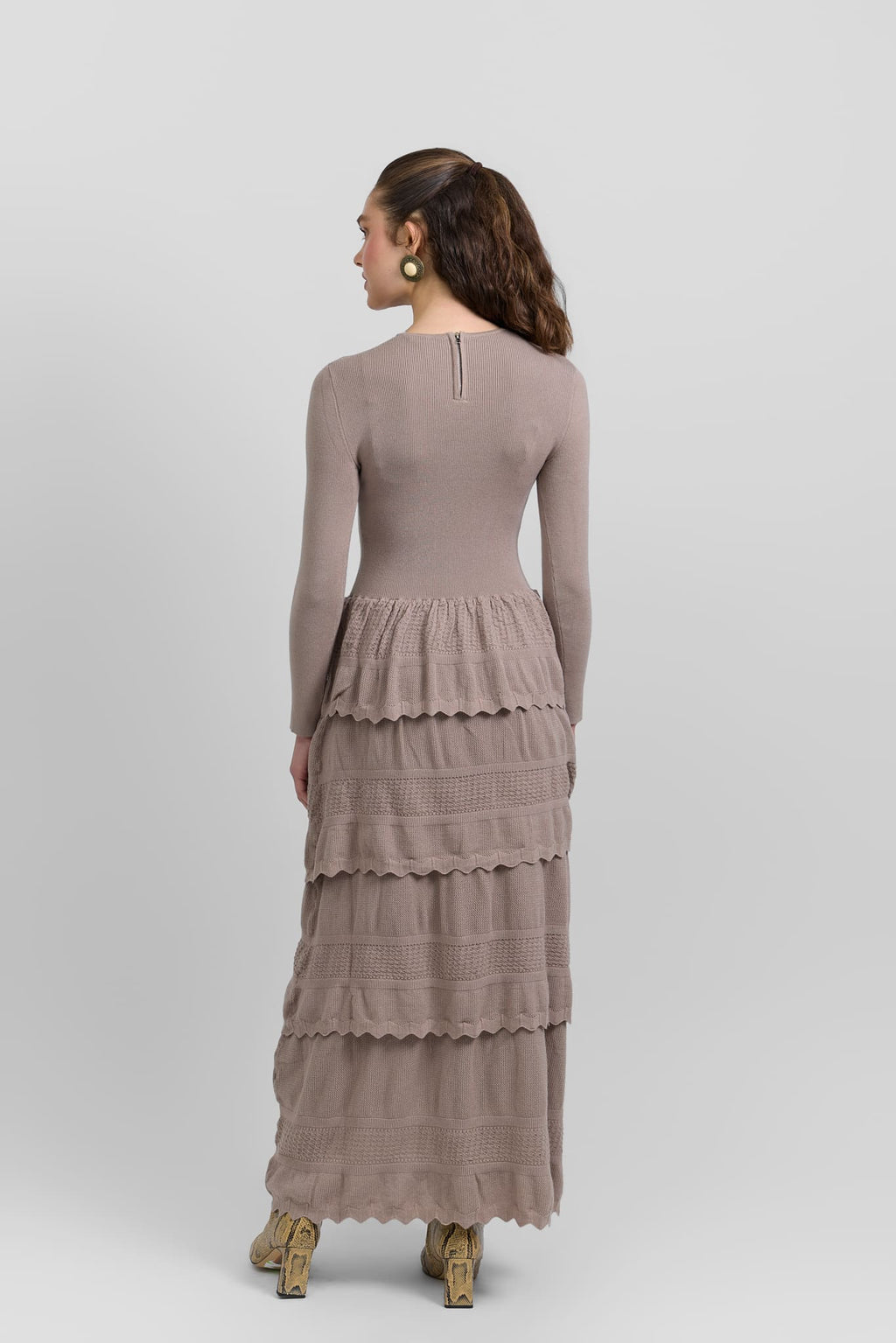 Tiered knit dress