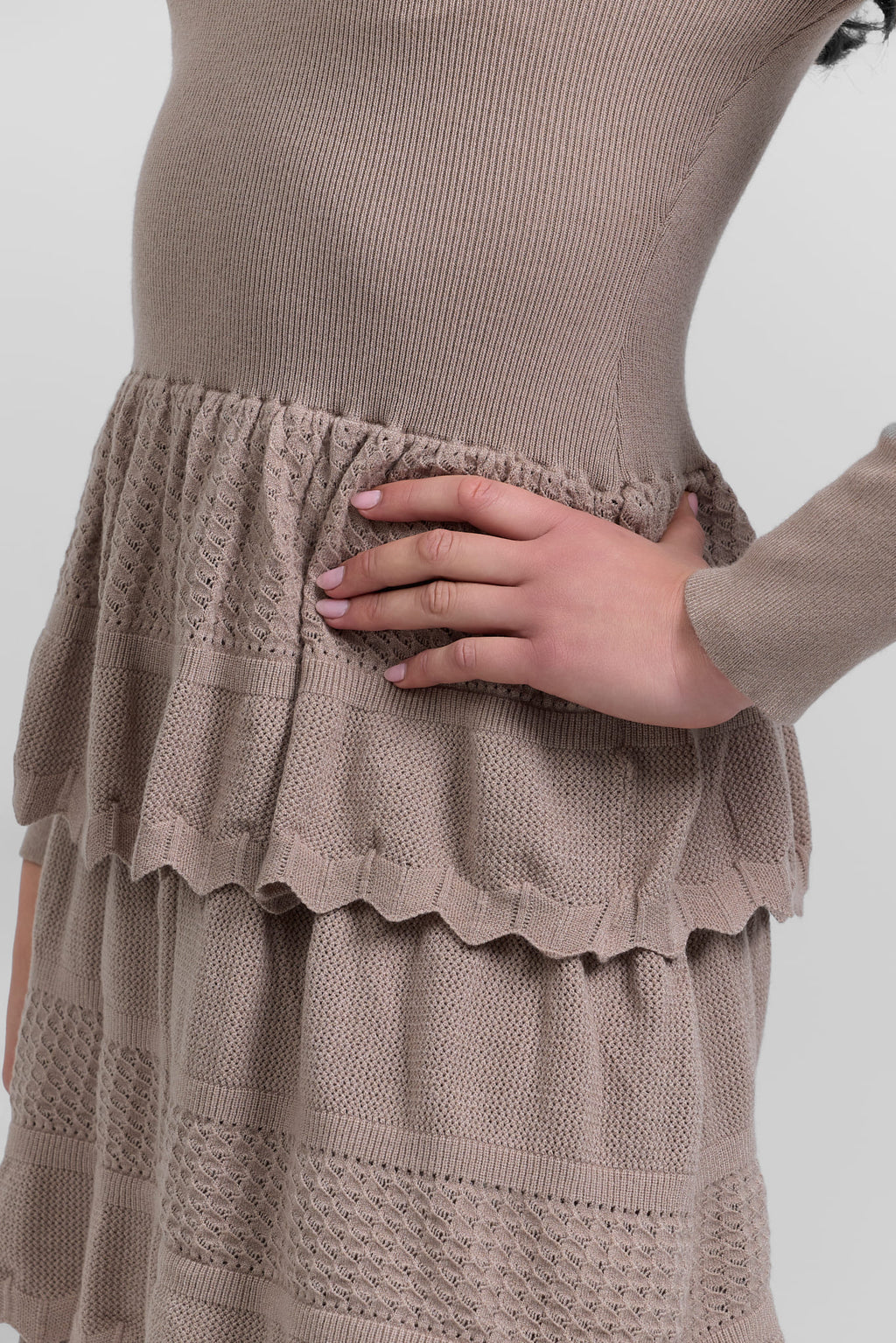 Tiered knit dress