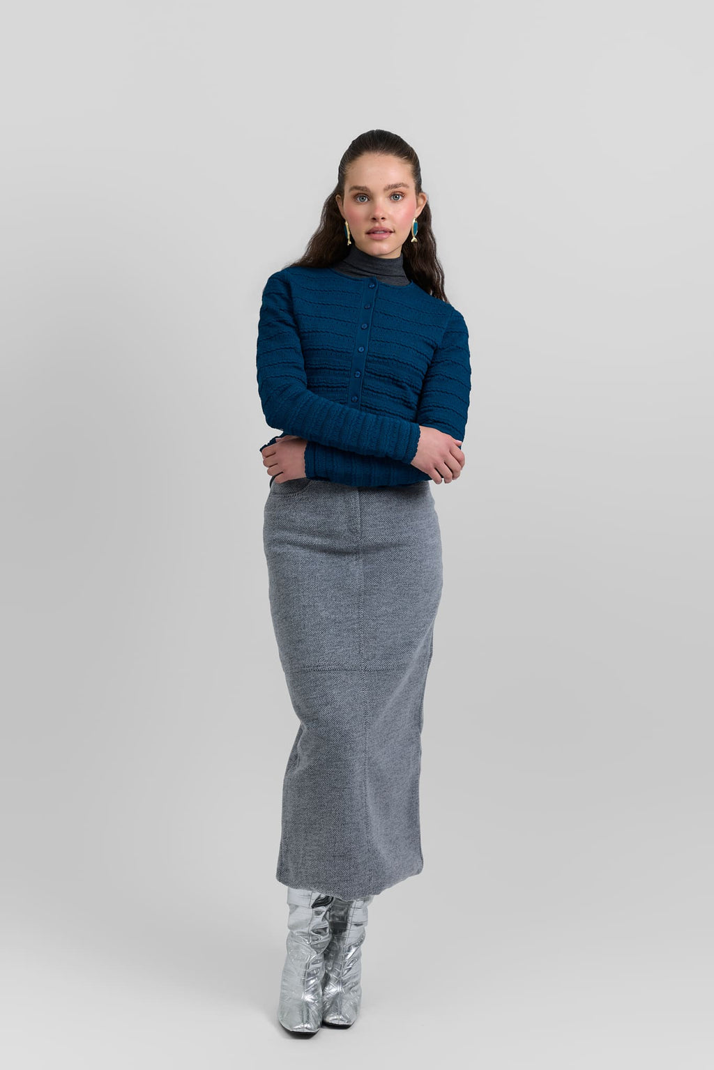 Classic belted skirt