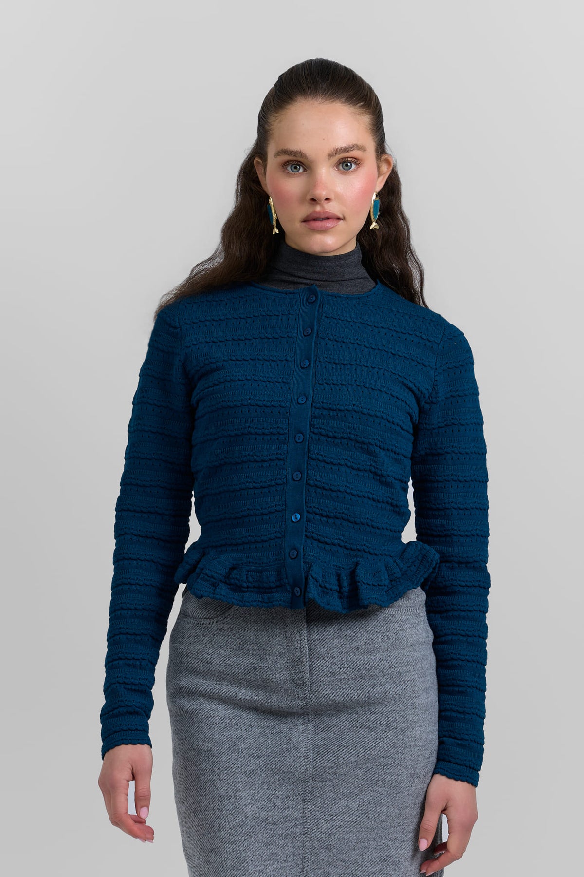 Pointelle cardigan