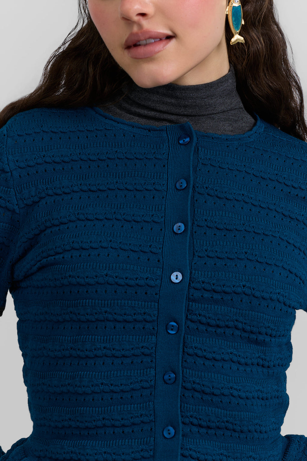 Pointelle cardigan