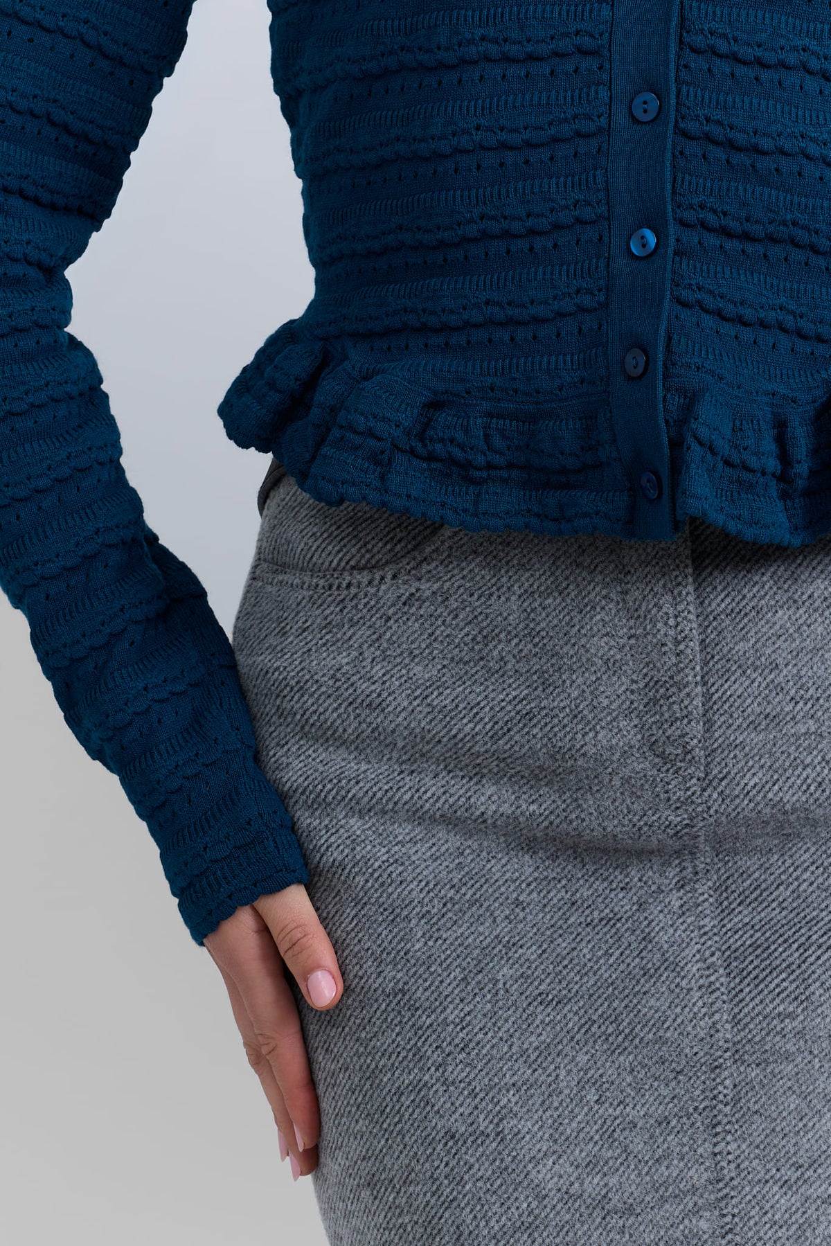 Pointelle cardigan