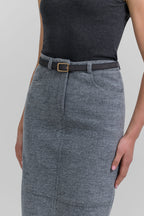 Classic belted skirt
