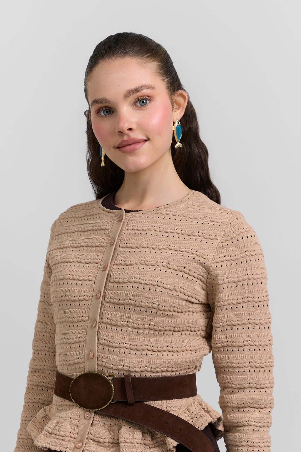Pointelle cardigan