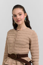 Pointelle cardigan