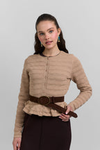 Pointelle cardigan