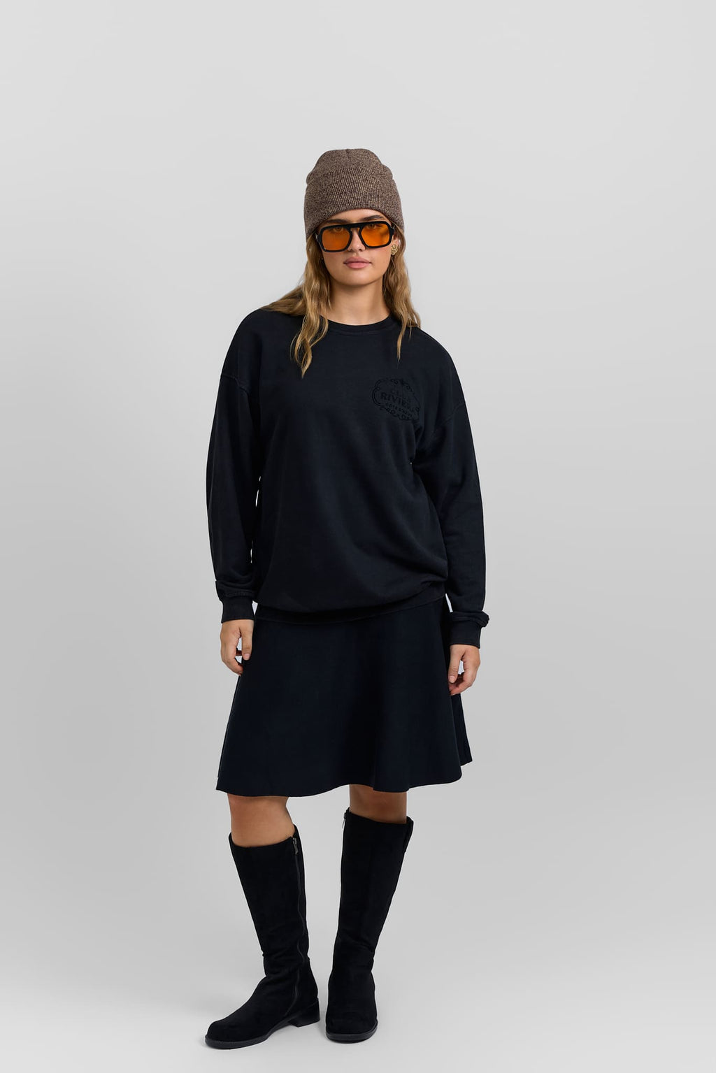 Knit circle skirt