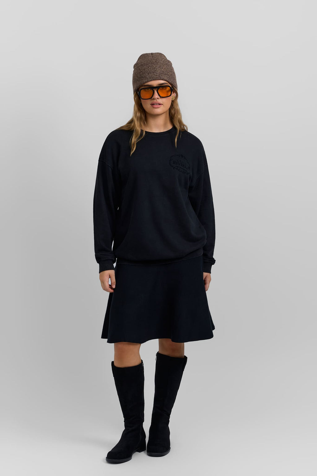 Knit circle skirt