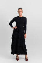 Tiered knit dress