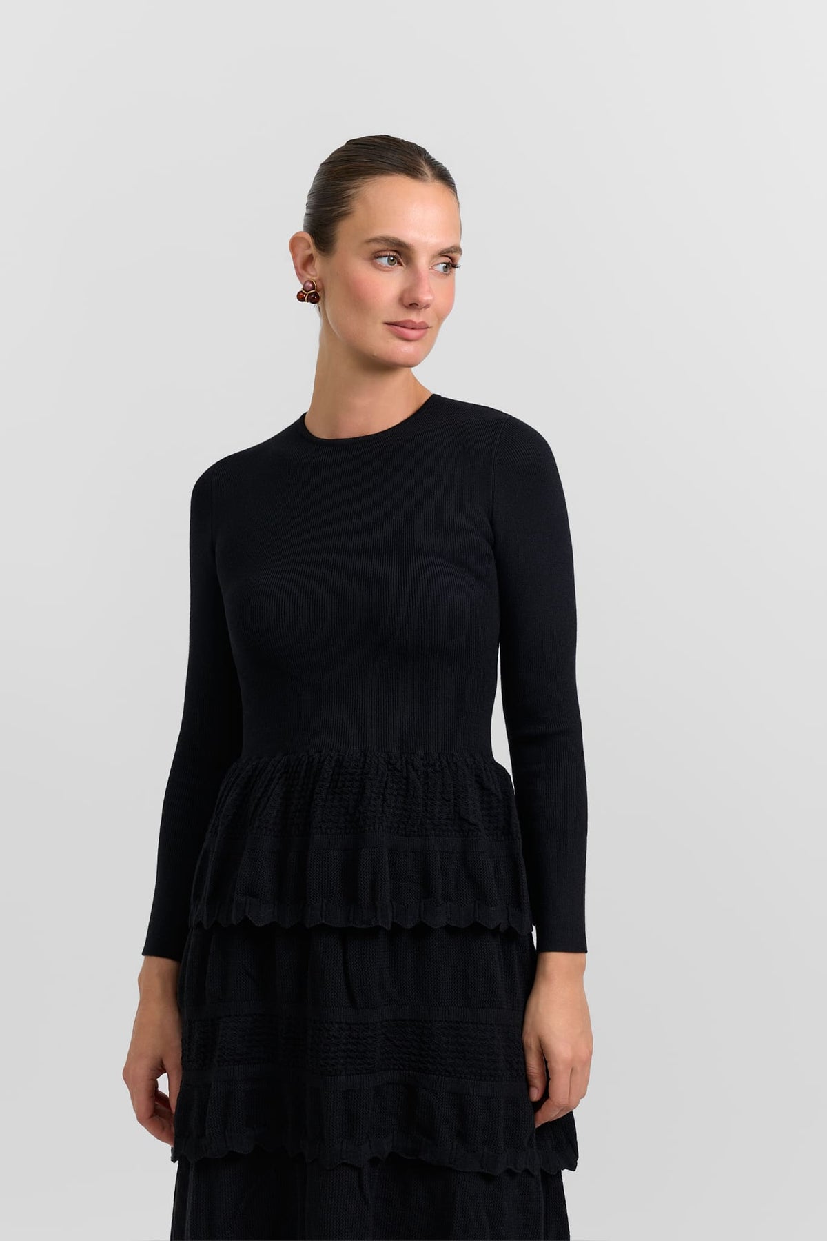 Tiered knit dress