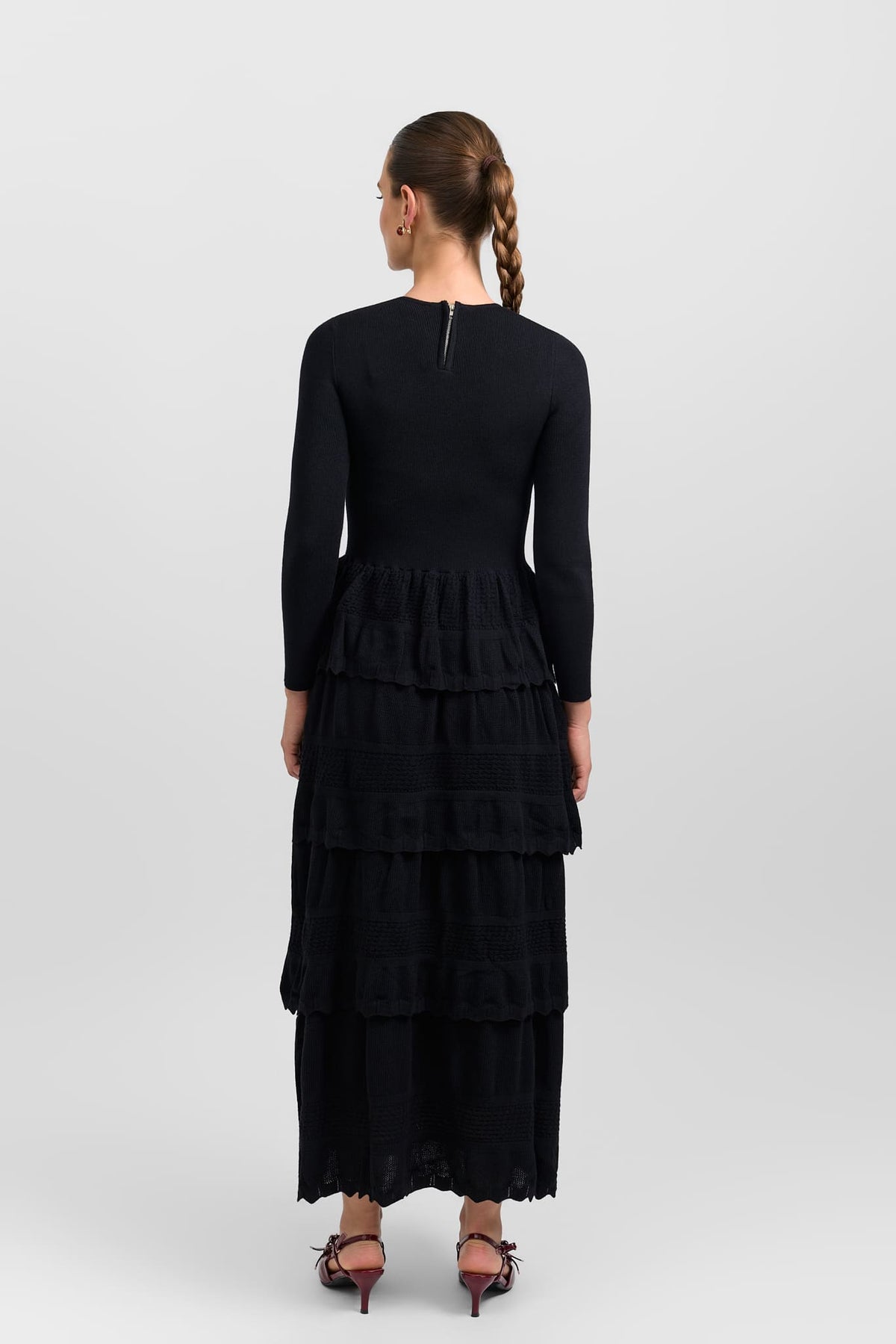 Tiered knit dress