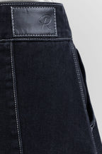 Flared denim skirt