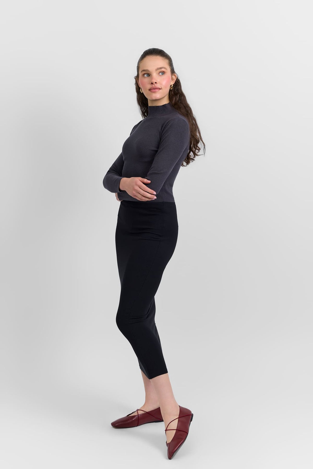 Ribbed skirt leggings