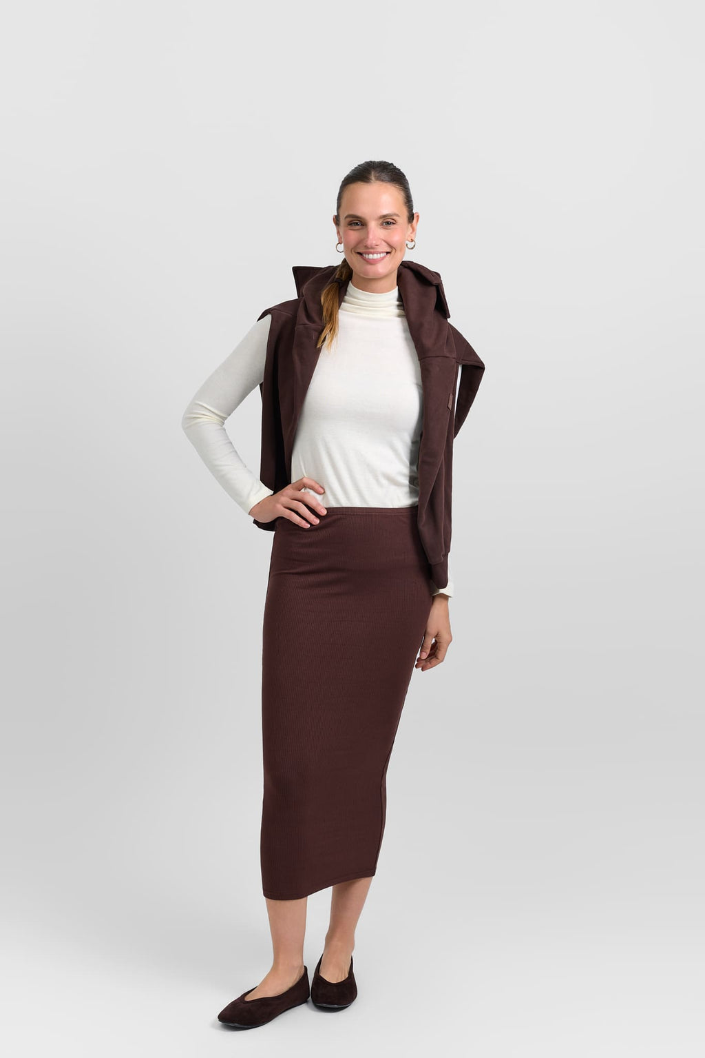 Ribbed skirt leggings