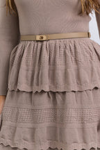 Tiered knit dress