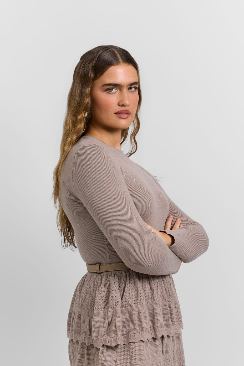 Tiered knit dress