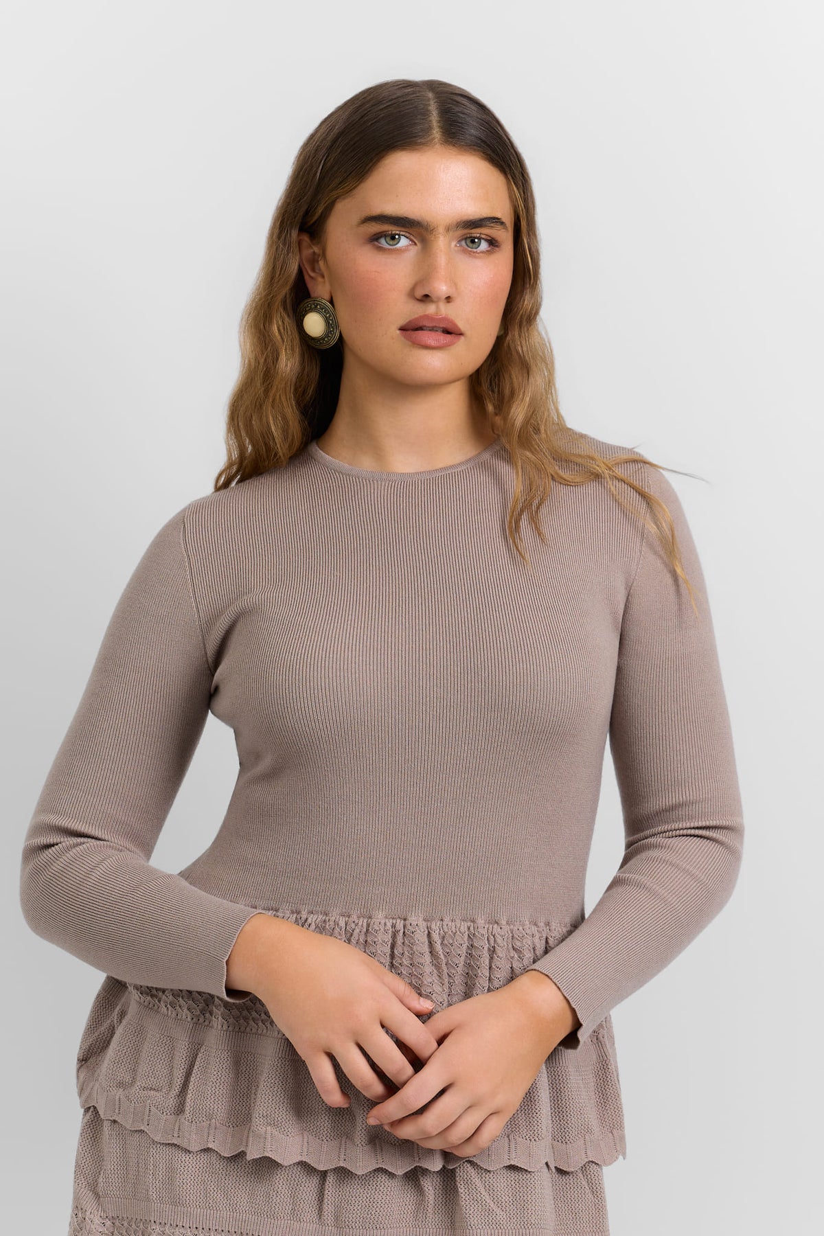 Tiered knit dress
