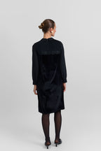 Velvet collar dress