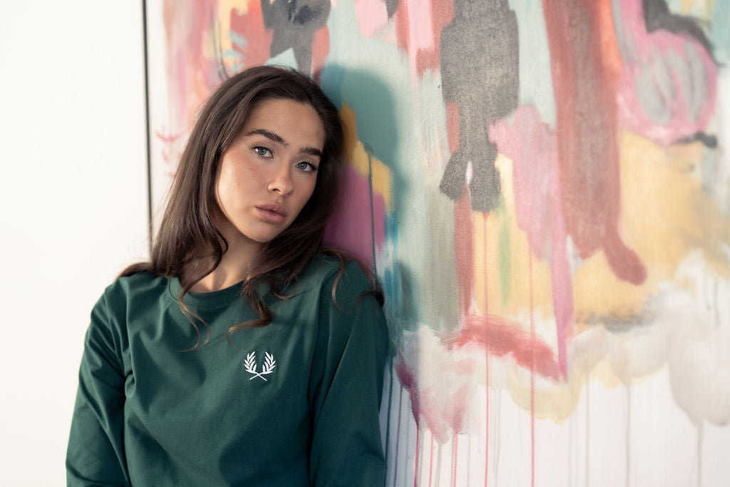 FOREST GREEN TEE WITH LOGO