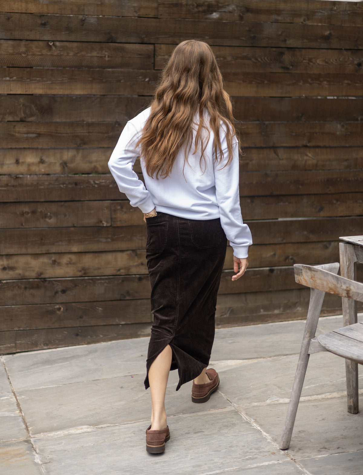 Corduroy Midi Skirt