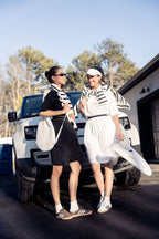 PLEATED SKIRT SIGNATURE STRIPE