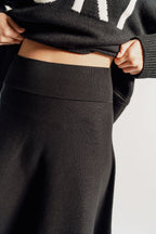 Knit circle skirt