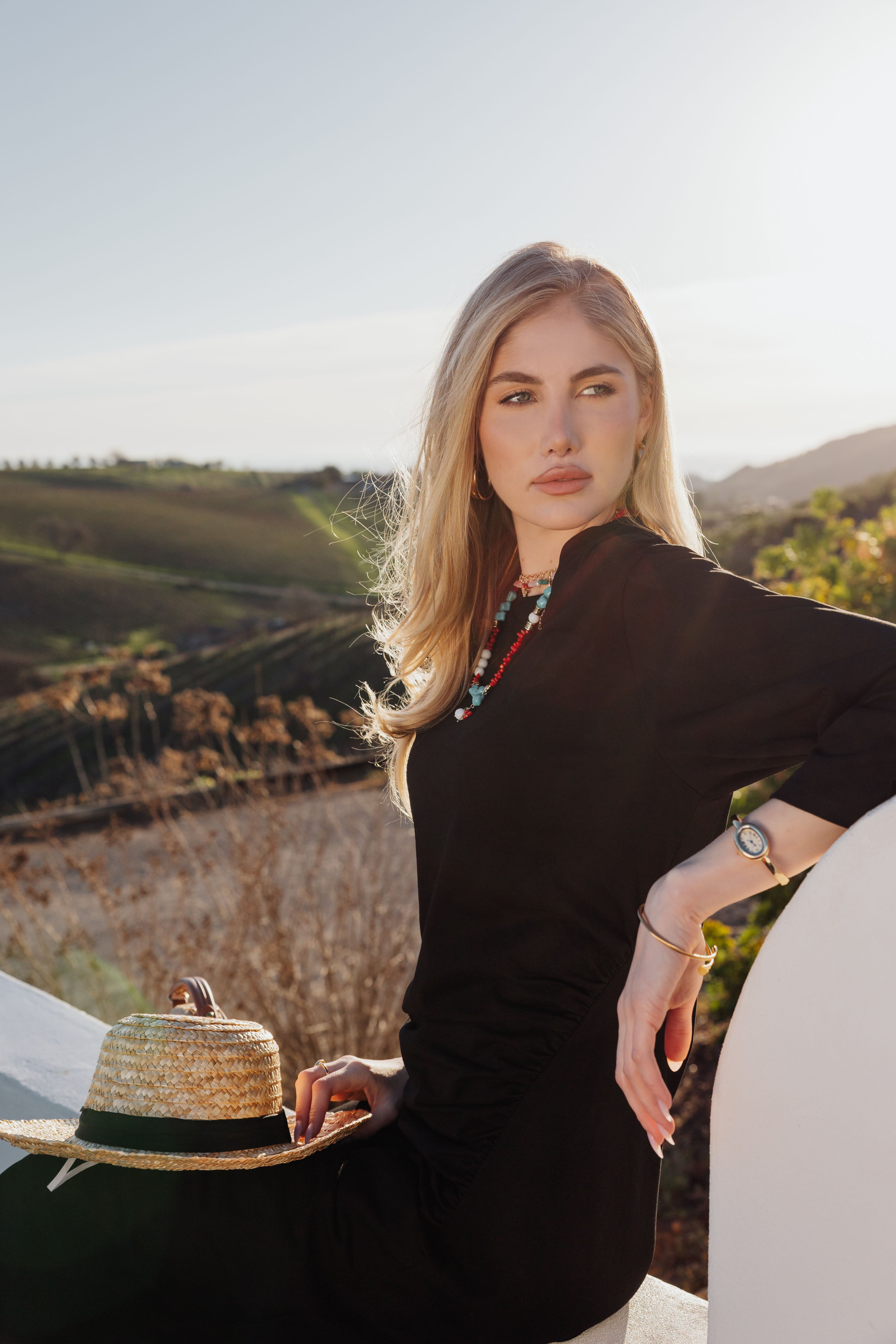 Ruched Cotton T-Shirt Dress