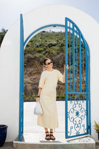 Ruched Cotton T-Shirt Dress