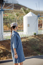 Denim Pinstripe Dress