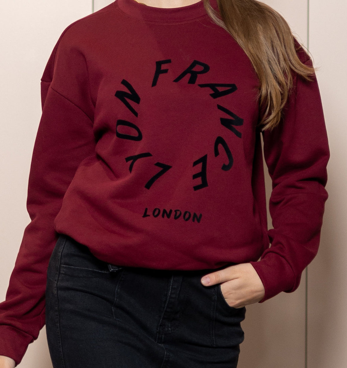 Burgundy France Crewneck (Restock Coming Soon)