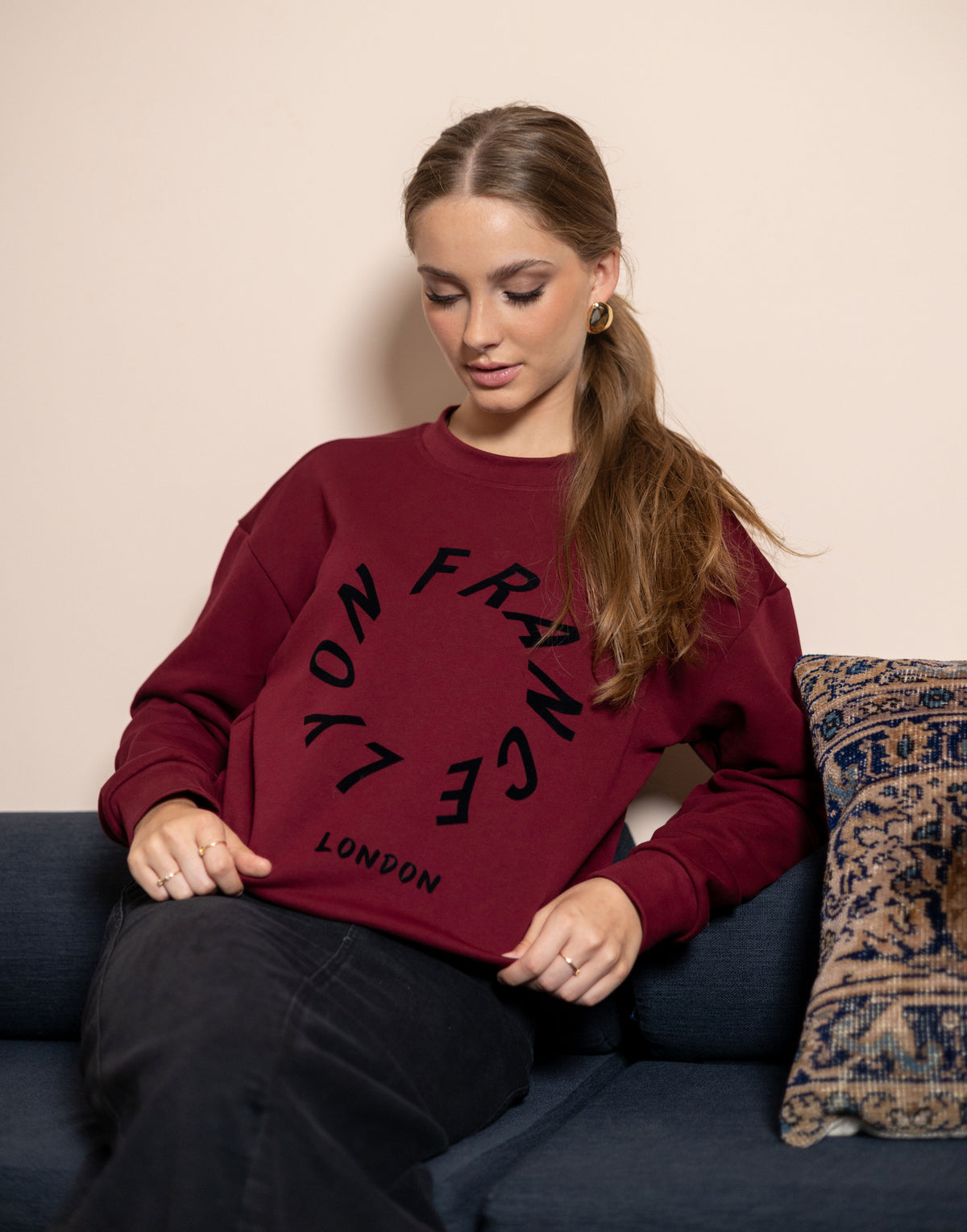 Burgundy France Crewneck (Restock Coming Soon)