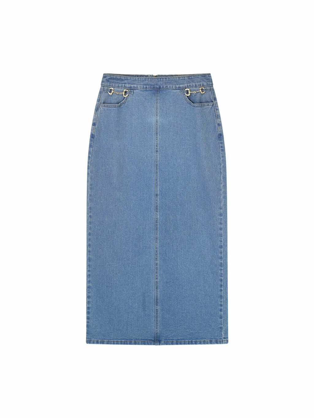 Horsebit Denim Skirt