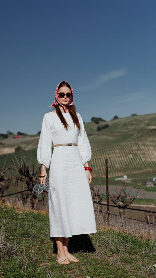 Linen Dress - White