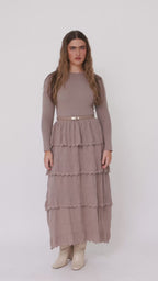 Tiered knit dress