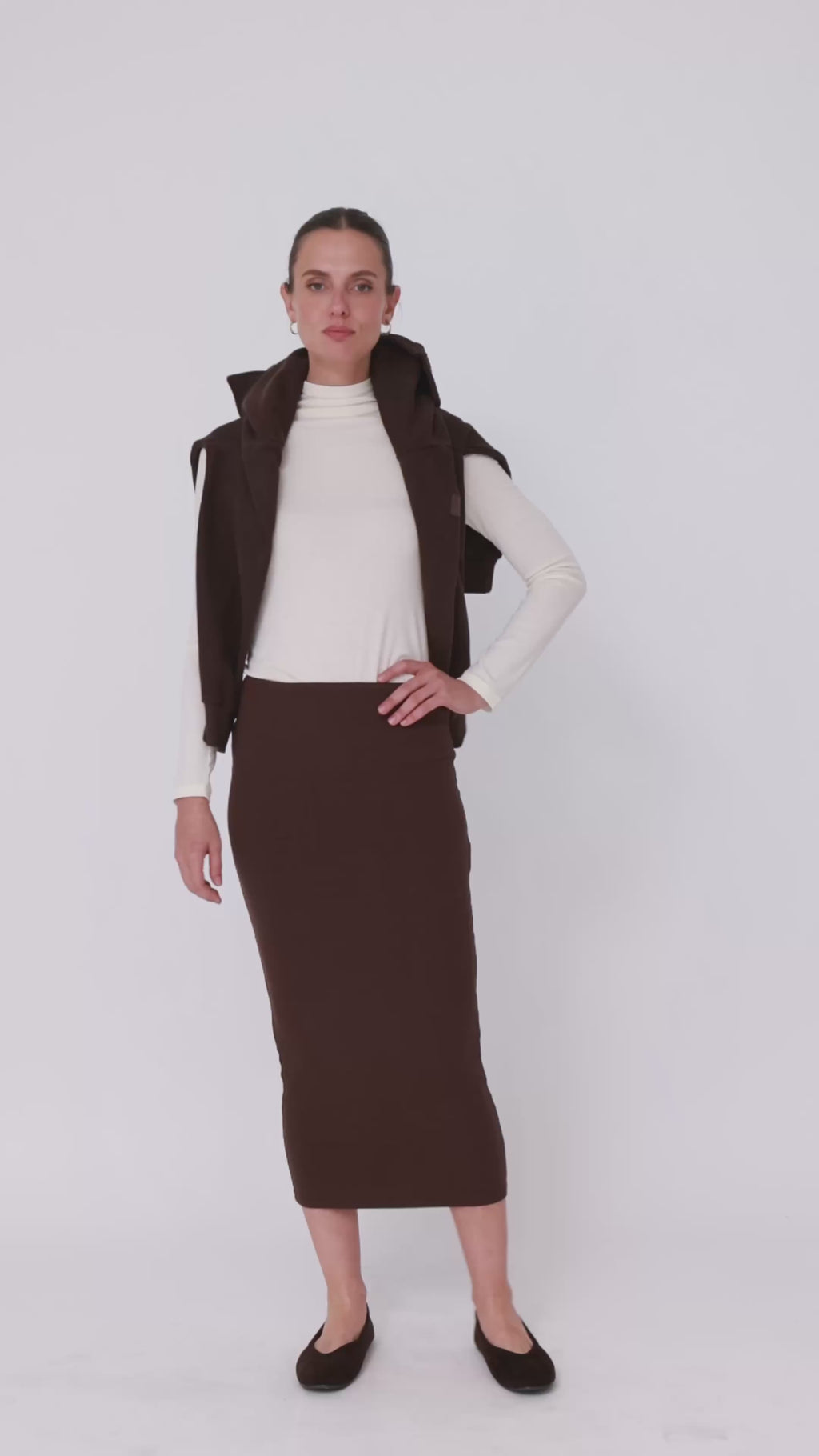 Ribbed skirt leggings