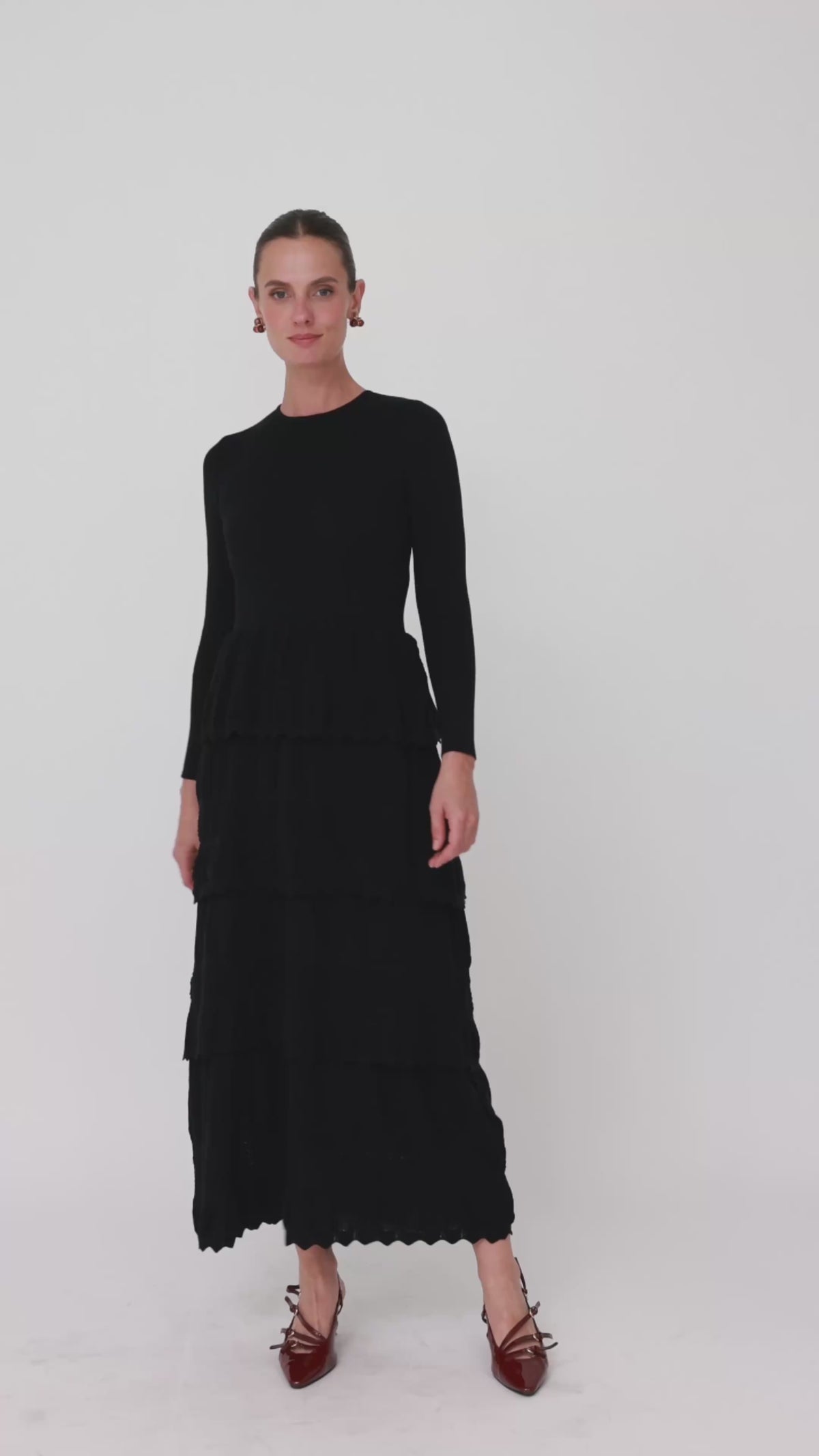 Tiered knit dress