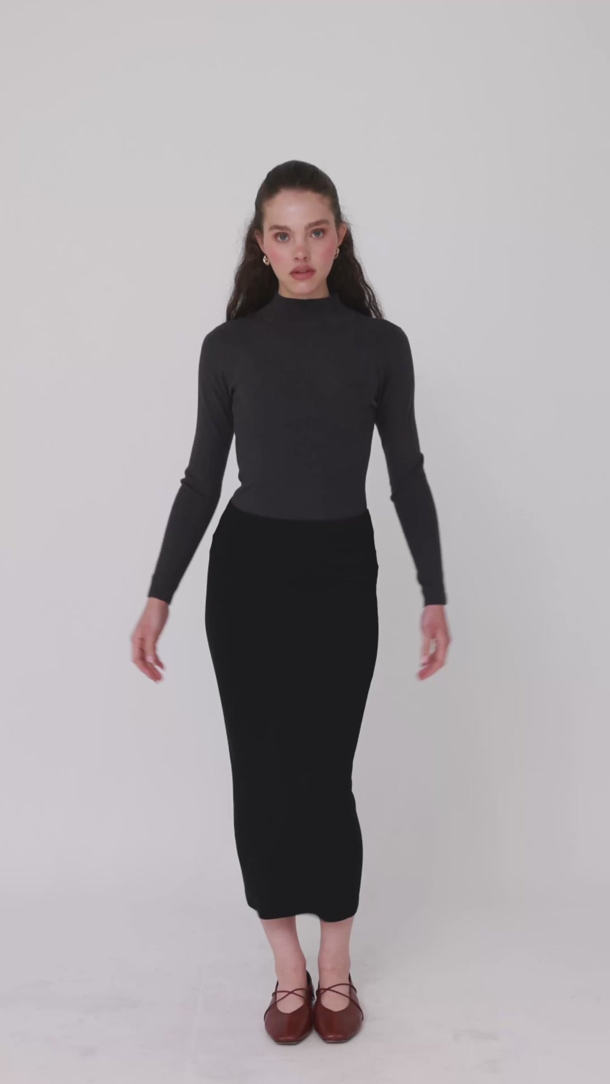 Ribbed skirt leggings