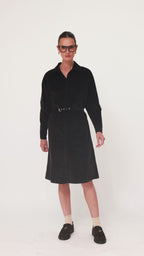 Belted corduroy dress